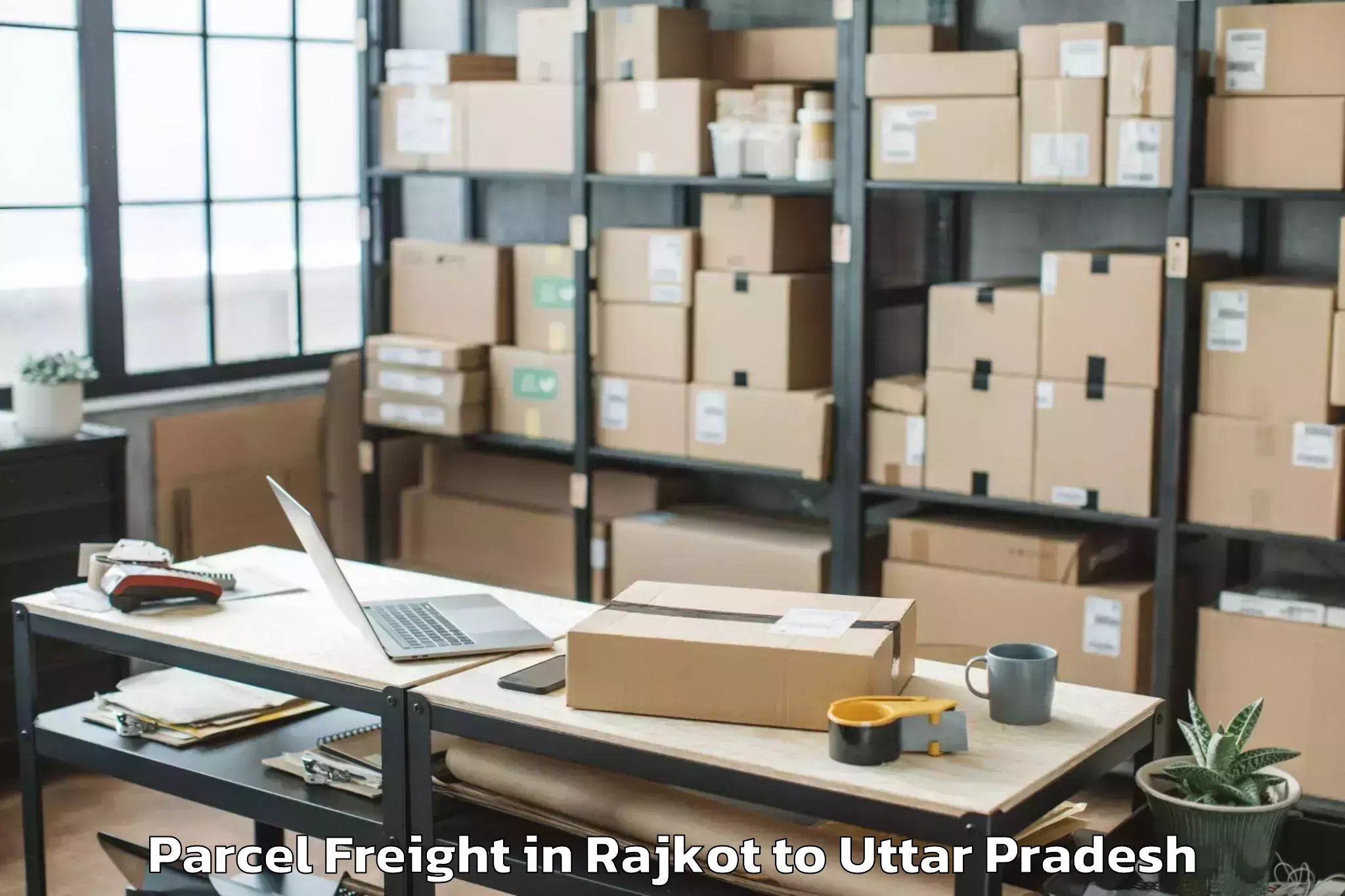 Easy Rajkot to Dr Ram Manohar Lohia Avadh Uni Parcel Freight Booking